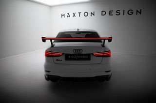 Carbon Spoiler With External Brackets Uprights + LED Audi A3 / A3 S-Line / S3 / RS3 Sedan 8V / 8V Facelift