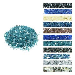VEVOR Fire Glass, 10 LBS / 4,5 KG Βράχοι τζακιού ανθεκτικοί σε υψηλές θερμοκρασίες, 1/2 ίντσας / 12,7 mm Ανακλαστικός και χωρίς καπνό Firepit Glass Rock, High Luster Stone Landscaping for Fire Pit Tab