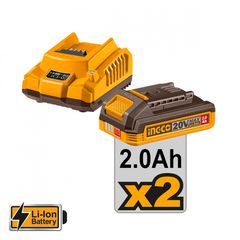 CIWLI2045E Μπουλονόκλειδο Κρουστικό Μπαταρίας 20V (2x2.0Ah) - ΜΕ ΜΠΑΤΑΡΙΑ & ΦΟΡΤΙΣΤΗ - INGCO (#CIWLI2045E)