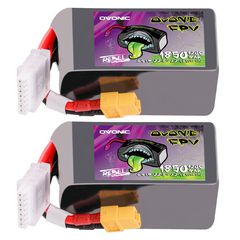 2×Ovonic Rebel 2.0 6S Lipo Battery 1850mah 120C 22.8V FPV Lipo Battery Pack with XT60 Plug for 5 to 6 inch FPV Drones Racing Freestyle Drones