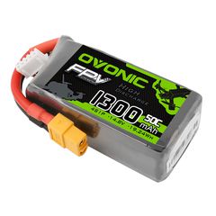 OVONIC 4S LiPo Battery Pack 1300mAh 50C 14.8V with XT60 Plug for FPV Racing Drone Quadcopter Drone