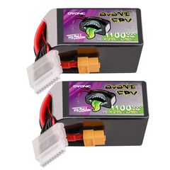 2×Ovonic Rebel 2.0 120C 8S 1100mah Lipo Battery 29.6V Pack with XT60 Plug for 5-6 inch FPV Racing Drone