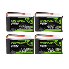 4x OVONIC 3.7V 750mAh 1S1P 30C Molex Plug LiPo Battery for Syma X5C X5SW micro quad