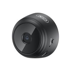 XO CR12 Mini Wi-Fi επαναφορτιζόμενη κάμερα 0.3MP για εσωτερικούς χώρους, με μαγνητική επιφάνεια σε μαύρο χρώμα