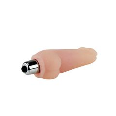 Super Mini Realistic Vibrator, TPR Life-Like, Flesh, 12 cm-thumb-3