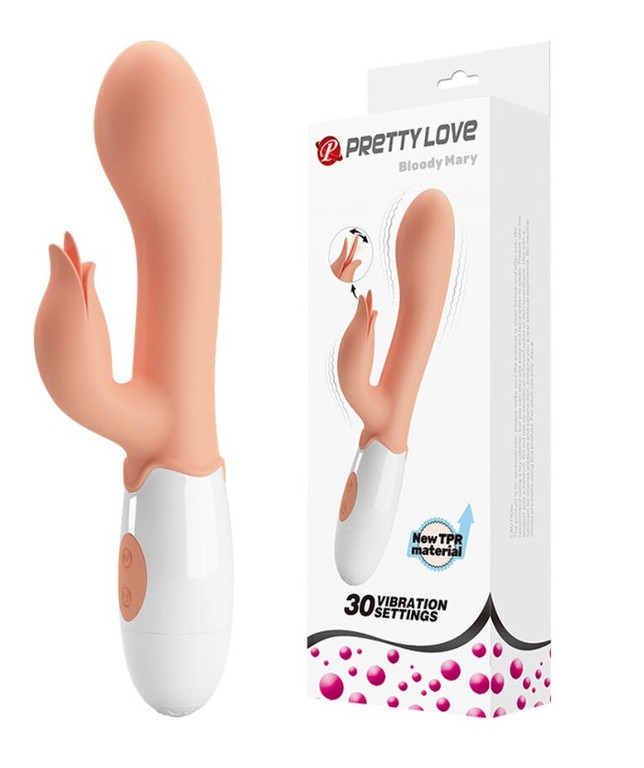 Pretty Love Bloody Mary Vibrator, 30 Vibration Modes, TPR, Natur