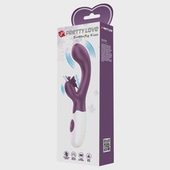 Pretty Love Butterfly Kiss Vibrator Purple-thumb-8