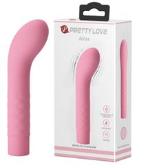 Atlas G Spot Vibrator, 10 Vibration Modes, Silicone, Light Pink,