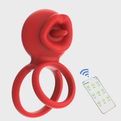 Tongue Licking Penis Ring, Bluetooth Control, Mobile App, Silico-thumb-2