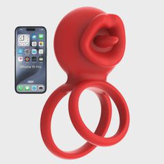 Tongue Licking Penis Ring, Bluetooth Control, Mobile App, Silico-thumb-3