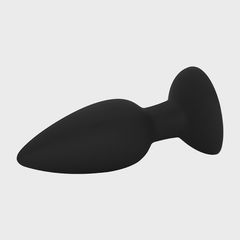 Medium Plug with Suction Cup, Liquid Silicone, Black, 9.8 cm-thumb-4