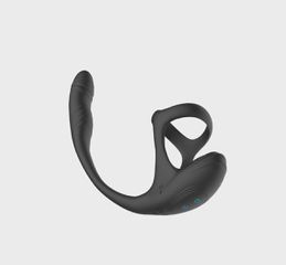 Penis Ring with Anal Stimulator, Bluetooth Control, 10 Vibration-thumb-2