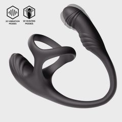 Penis Ring with Anal Stimulator, Bluetooth Control, 10 Vibration