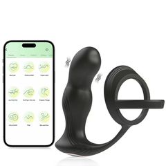 Anal Play Prostate Stimulator, Free App, USB,12 cm-thumb-1
