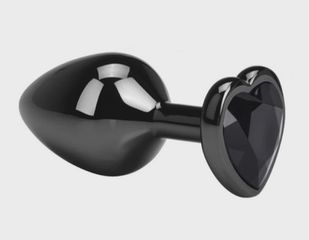 Anal Plug Dark Anal Plug Small, Heart Shape, Black, Guilty Toys