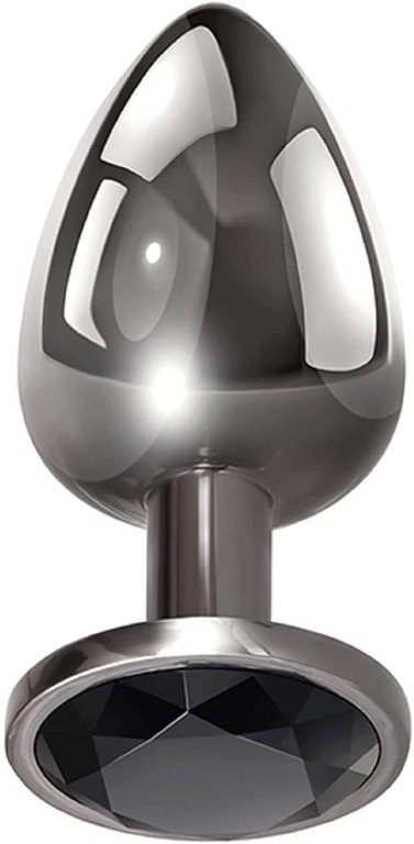 Butt Plug Dark Anal Plug Medium, Metal, Black, Guilty Toys