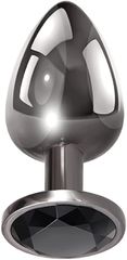 Butt Plug Dark Anal Plug Medium, Metal, Black, Guilty Toys