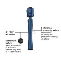 Man Wand Massager Edgy Stellar Blue