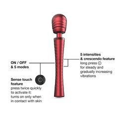 Man Wand Massager Edgy Red Velvet