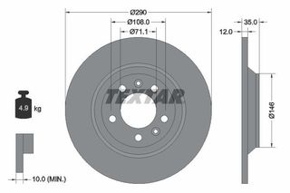 ΔΙΣΚΟΠΛΑΚΑ PEUGEOT 407 - 607 ΠΙΣΩ - 92129603