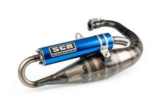 Ολοσωμη Εξατμιση Scr Handmade 70 Yamaha Bws 50, Slider 50, Spy 50, Mbk Booster 50, 2Ja Minarelli Vertical Μπλε | Scr Corse