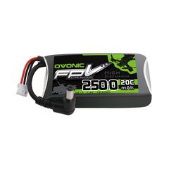 OVONIC 7.4V 20C 2500mAh 2S Lipo Battery with DC-5521 Plug for FPV Fatshark Goggles