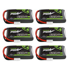 6× OVONIC 7.4V 25C 600mAh 1S LiPo Batteries with Molex Plug for Syma UDI 1S FPV Quadcopter