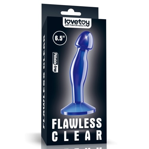 6.5 Flawless Clear Prostate Plug, Blue