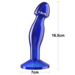 6.5 Flawless Clear Prostate Plug, Blue-thumb-5