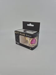 Hearty Buttplug, Small, Gold/Pink, Passion Labs-thumb-1