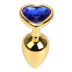 Hearty Buttplug Small Gold / Blue Passion Labs