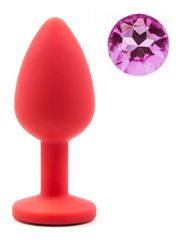 Silicone Buttplug Medium, Red/Pink, Guilty Toys