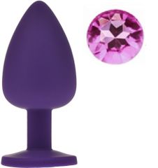 Silicone Buttplug, Large, Purple/Pink, Guilty Toys