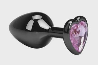 Dark Anal Plug Large, Heart Shape, Light Pink, Guilty Toys