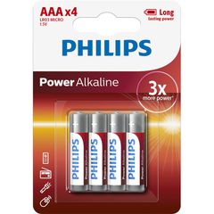Αλκαλικές Μπαταρίες ΑΑΑ LR03 1,5V Philips Power 4 Τεμάχια