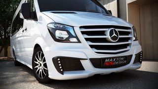 FRONT BUMPER MERCEDES SPRINTER 2013-UP WITHOUT LED-thumb-1