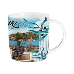 Σετ κεραμική κούπα Souvenir με κουτάλι - Chalkidiki - 241147