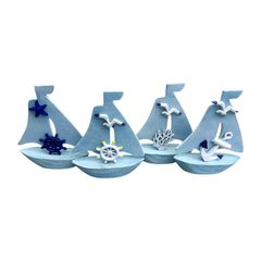 Διακοσμητικό Souvenir Καραβάκι - Σετ 8 τεμάχια - L2026-31ABCD - 125563