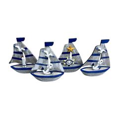 Διακοσμητικό Souvenir Καραβάκι - Σετ 8 τεμάχια - L2026-30ABCD - 125562