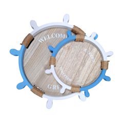 Σετ διακοσμητικοί δίσκοι Souvenir - Ναυτικό Τιμόνι - 2pcs - L2026-26B - 125555
