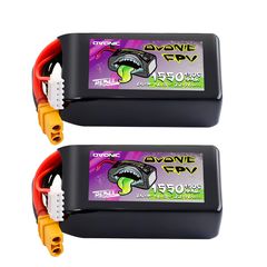 2 Pack Ovonic Rebel 4S 1550mAh 150C 14.8V LiPo Battery w/XT60 Plug