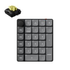 Keychron K0 Max (K0M-H4) QMK Wireless Custom Num Pad Mechanical Low Profile Banana Sw. RGB Hot-Swap