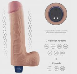 REAL SOFTEE Vibrator, 10 Vibration Modes, TPE, Natural, 25.3 cm-thumb-5