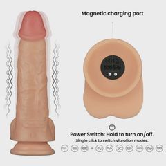 Power Basics Vibrator, 10 Vibration Modes, PVC, Flesh, 22.8 cm-thumb-1