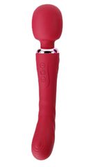 Great Wand Vibrator, 10+10 Vibration Modes, Silicone, USB, Red,