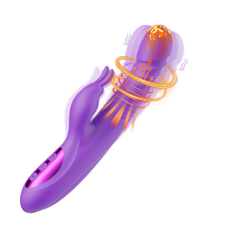 Rabbit Vibrator Samira Vibrating Rotating Thrusting Heating Sili