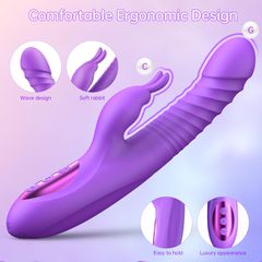 Rabbit Vibrator Samira Vibrating Rotating Thrusting Heating Sili-thumb-1