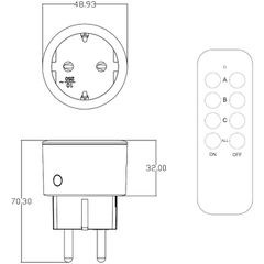 Entac Remote Controlled Socket Set 3xSockets with RC-thumb-2