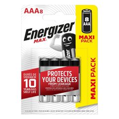 Energizer Max Alkaline Μπαταρία AAΑ (8 τμχ)