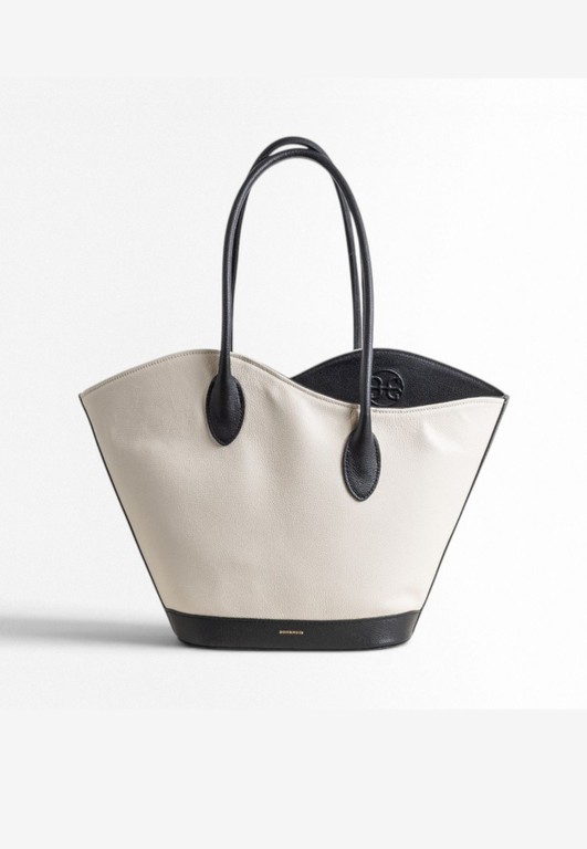 Bonendis Wave Tote Λευκή Leather